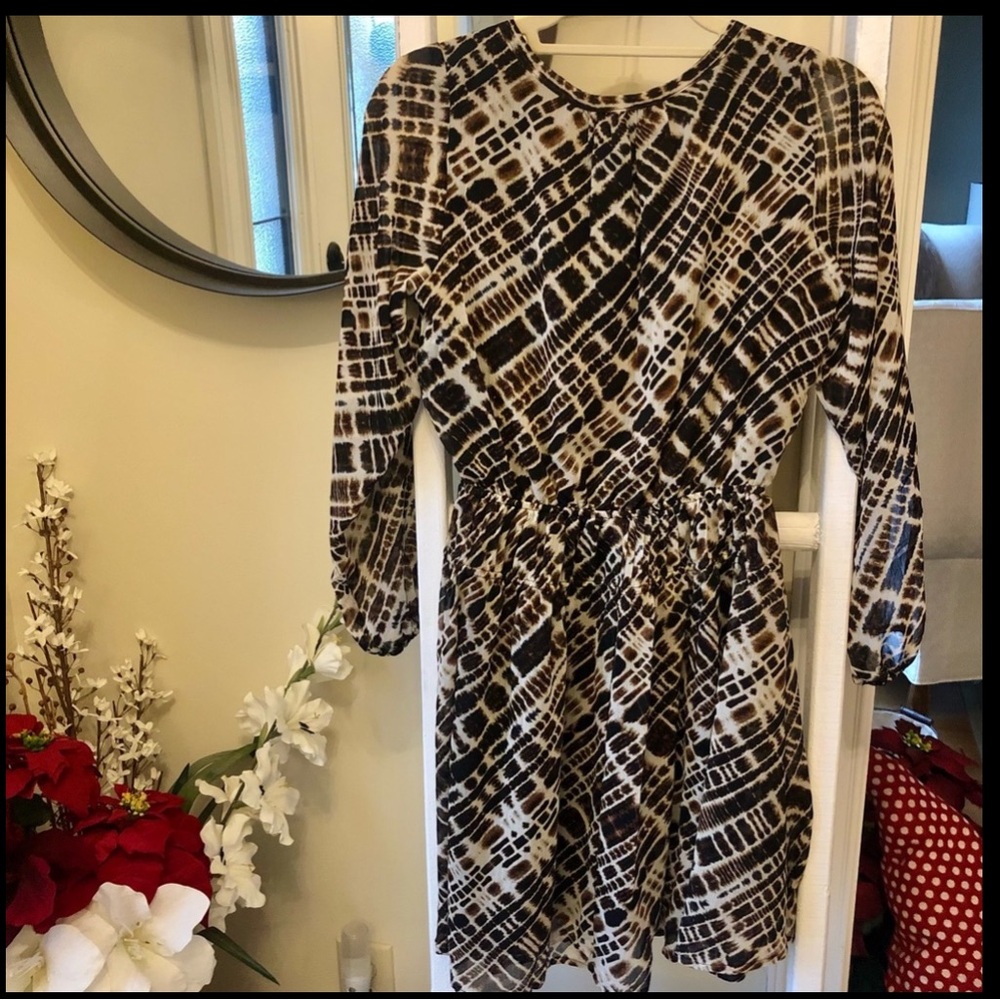 🆕Banana Republic Brown Leopard Print Dress.  Size SP.